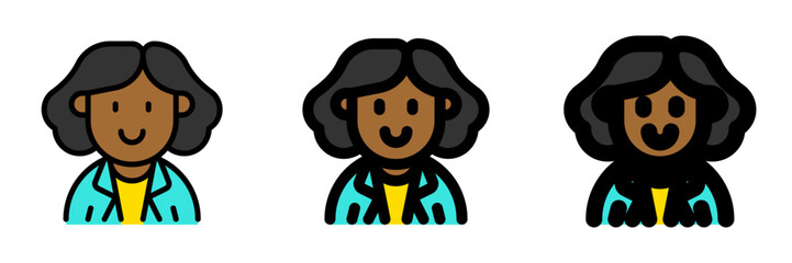 Editable business woman avatar vector icon. User, profile, identity, persona. Part of a big icon set family. Perfect for web and app interfaces, presentations, infographics, etc