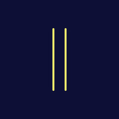 Modern Minimalist I Initial Logo in Gold