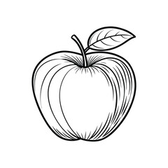 Vectorizing Freshness Apple Fruit Line Icon for design