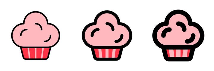 Editable muffin, cupcake, cake vector icon. Bakery, cooking, food. Part of a big icon set family. Perfect for web and app interfaces, presentations, infographics, etc