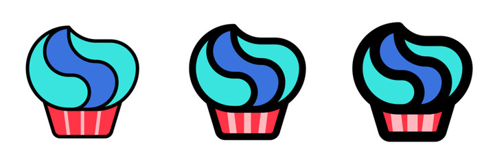 Editable muffin, cupcake, cake vector icon. Bakery, cooking, food. Part of a big icon set family. Perfect for web and app interfaces, presentations, infographics, etc