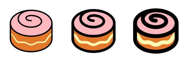 Editable swiss cinnamon roll vector icon. Bakery, cooking, food. Part of a big icon set family. Perfect for web and app interfaces, presentations, infographics, etc