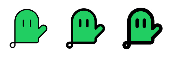 Obraz premium Editable oven mitten vector icon. Bakery, cooking, appliances, kitchenware, food. Part of a big icon set family. Perfect for web and app interfaces, presentations, infographics, etc