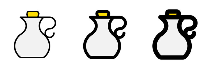 Editable water jug, liquid, container, olive oil vector icon. Wellness, spa, relaxation. Part of a big icon set family. Perfect for web and app interfaces, presentations, infographics, etc
