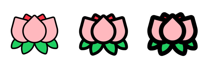 Editable lotus flower vector icon. Wellness, spa, relaxation. Part of a big icon set family. Perfect for web and app interfaces, presentations, infographics, etc