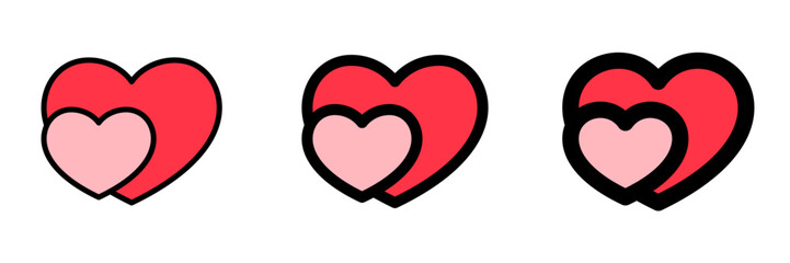 Editable hearts vector icon. Wedding, valentine, love, celebration. Part of a big icon set family. Perfect for web and app interfaces, presentations, infographics, etc