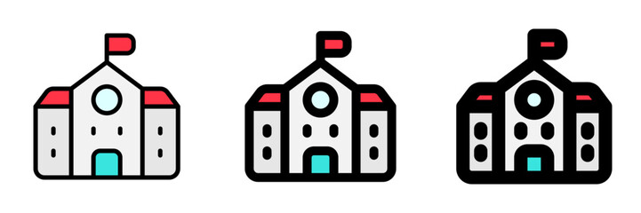 Editable school, college, building vector icon. Building, architecture, city, construction. Part of a big icon set family. Perfect for web and app interfaces, presentations, infographics, etc