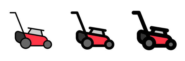 Editable landmower vector icon. Gardening, landscaping, horticulture. Part of a big icon set family. Perfect for web and app interfaces, presentations, infographics, etc