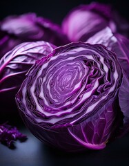 Fototapeta premium red cabbage on a white background