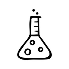 Chemical Flask Doodle Hand-drawn Icon