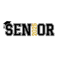 Senior 2025 Design, Graduation T-Shirt Design, Senior 2025 Illustration