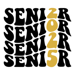 Senior 2025 Design, Graduation T-Shirt Design, Senior 2025 Illustration
