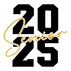 Senior 2025 Design, Graduation T-Shirt Design, Senior 2025 Illustration