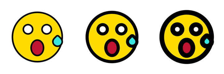 Editable suprised expression emoticon vector icon. Part of a big icon set family. Part of a big icon set family. Perfect for web and app interfaces, presentations, infographics, etc