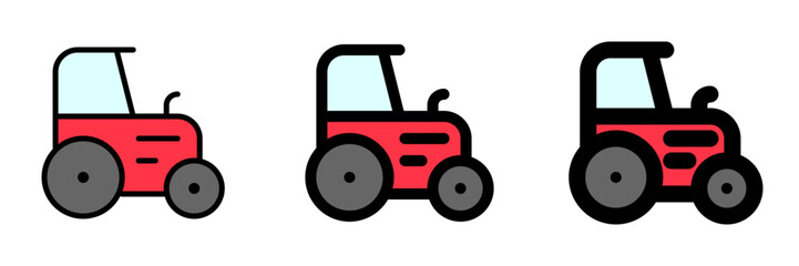 Editable tractor vector icon. Farming, transportation, vehicle, agriculture. Part of a big icon set family. Perfect for web and app interfaces, presentations, infographics, etc