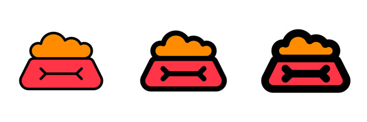 Editable pet food bowl vector icon. Veterinary, animal, pet care, pet shop. Part of a big icon set family. Perfect for business, web and app interfaces, presentations, infographics, etc
