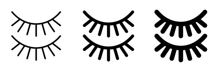 Editable fake eyelashes vector icon. Cosmetics, makeup, skincare, beauty. Part of a big icon set family. Perfect for web and app interfaces, presentations, infographics, etc