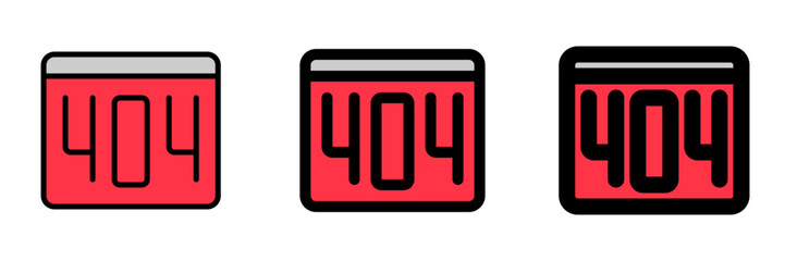 Editable 404 error, page not found vector icon. Part of a big icon set family. Perfect for web and app interfaces, presentations, infographics, etc