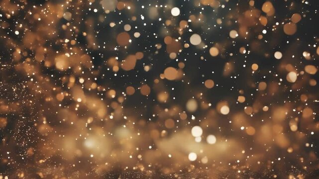  Golden Glittering Lights Background