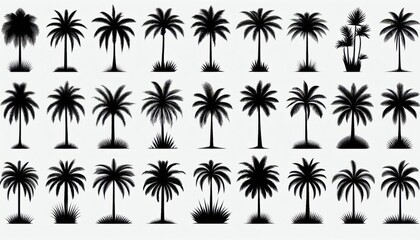 palm trees silhouettes