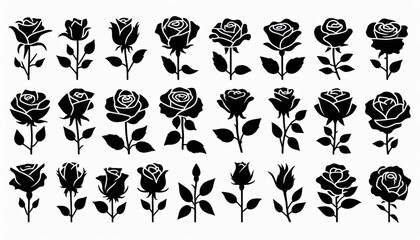 rose set silhouettes 