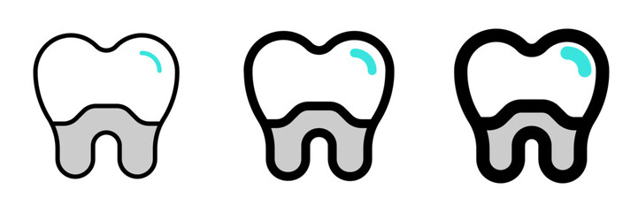 Editable dental crown vector icon. Dentistry, healthcare, medical. Part of a big icon set family. Perfect for web and app interfaces, presentations, infographics, etc