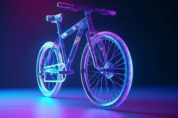 Fototapeta premium bicycle on a black background