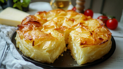 Bulgarian banitsa with cheese.