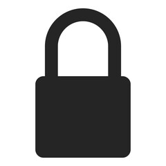 Lock icon isolated on white background