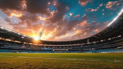 Sunset over the stadium