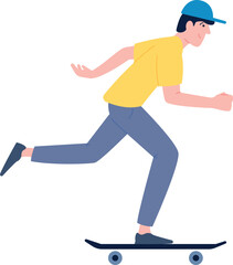 Man ride skateboard. Street style. Extreme sport