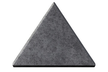 A single, grey triangle tile isolated on a white transparent background.