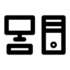 hardware, computer, web services, internet outline icon