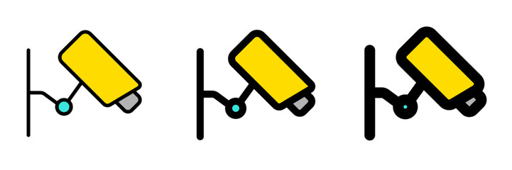 Editable security camera, CCTV vector icon. Property, real estate, construction, mortgage, interiors. Part of a big icon family. Perfect for web and app interfaces, presentations, infographics, etc