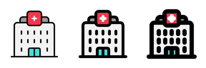 Editable hospital, clinic vector icon. Part of a big icon set family. Perfect for web and app interfaces, presentations, infographics, etc
