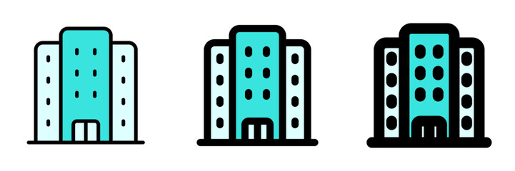 Editable hotel, apartment, office building vector icon. Part of a big icon set family. Perfect for web and app interfaces, presentations, infographics, etc
