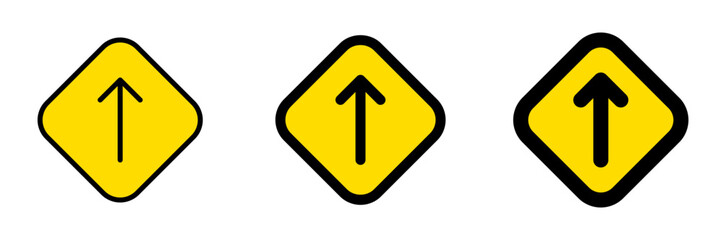 Editable straight road arrow vector icon. Map, location, navigation. Part of a big icon set family. Perfect for web and app interfaces, presentations, infographics, etc