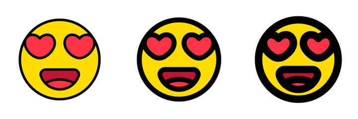 Editable in love, heart eye face vector icon. Part of a big icon set family. Perfect for web and app interfaces, presentations, infographics, etc