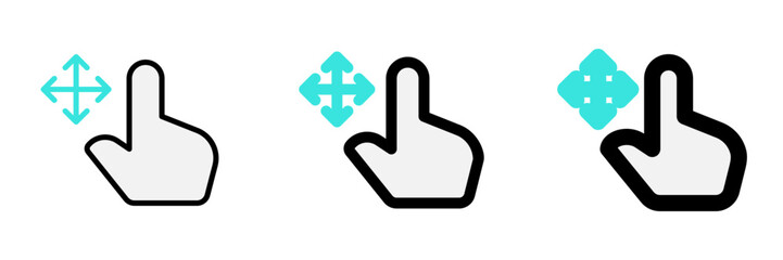 Editable one finger move vector icon. Part of a big icon set family. Perfect for web and app interfaces, presentations, infographics, etc