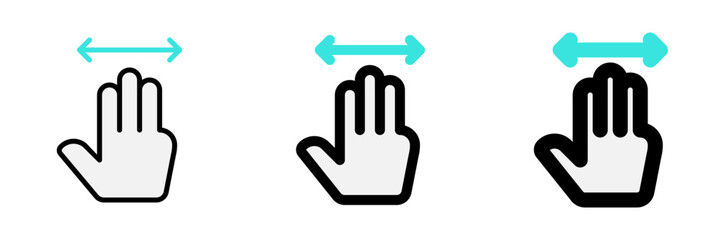 Editable three fingers move vector icon. Part of a big icon set family. Perfect for web and app interfaces, presentations, infographics, etc
