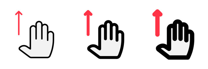 Editable four fingers swipe up vector icon. Part of a big icon set family. Perfect for web and app interfaces, presentations, infographics, etc
