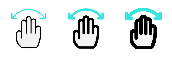 Obraz premium Editable hand swipe vector icon. Part of a big icon set family. Perfect for web and app interfaces, presentations, infographics, etc