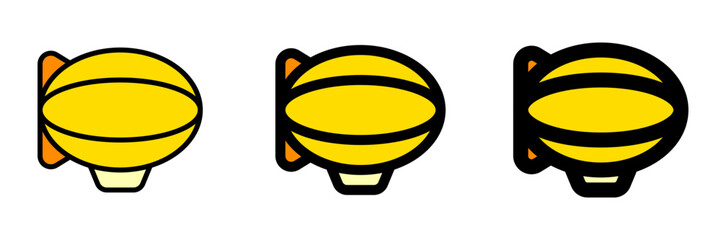 Editable zeppelin vector icon. Vehicles, transportation, travel. Part of a big icon set family. Perfect for web and app interfaces, presentations, infographics, etc © Totto House