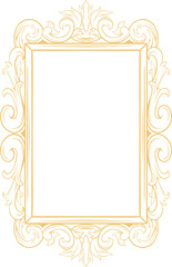 gold frame vintage with a floral design