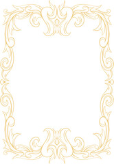 gold frame vintage with a floral design