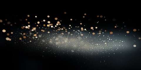specks of dust lens effects over a pitch black background