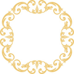 gold frame vintage with a floral design
