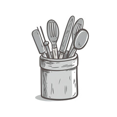 set of kitchen utensils