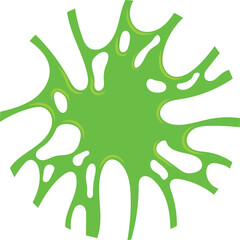 Slime stretching. Grunge sticky splatter. Toxic stain