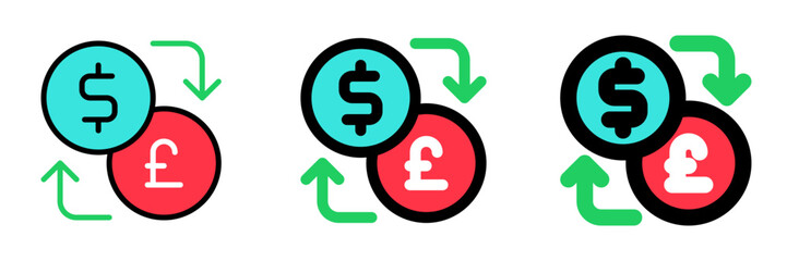 Editable currency exchange vector icon. Part of a big icon set family.  Finance, business, investment, accounting. Perfect for web and app interfaces, presentations, infographics, etc